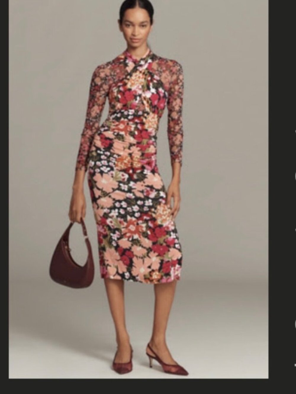 Anthropologie flower printed dress size small NWT